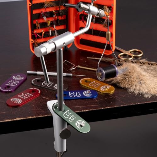 Dr.Fish Gold Anodized Aluminum Fly Tying Hackle & Hook Gauge for Fishing
