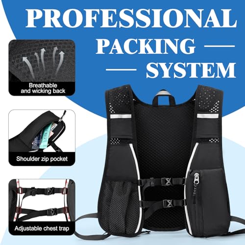 MIAOJIE Hydration Backpack with 2L Bladder, Lightweight Running Vest for Men