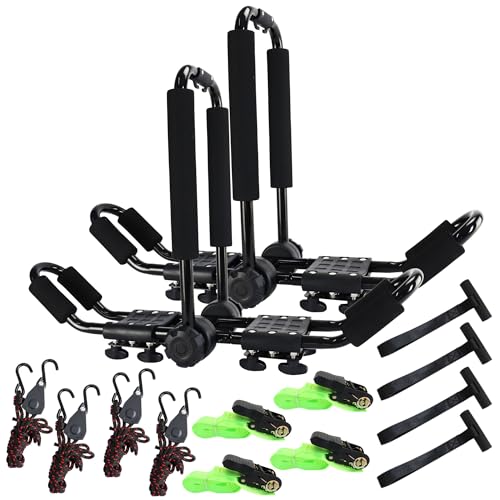 Folding Kayak Roof Rack J-Bar Adjustable - 23-krf-2