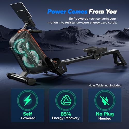 Self-Powered Rowing Machine - 16-Level Resistance, Ergonomic Design, R5