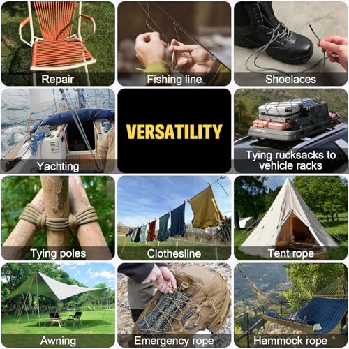 750 lb Paracord Rope - 1000ft, 500ft, 200ft, 100ft Heavy Duty Utility Cord