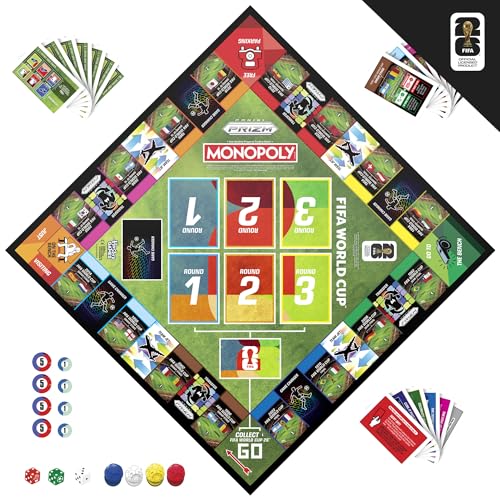 Monopoly Panini Prizm FIFA World Cup Board Game with Trading Cards