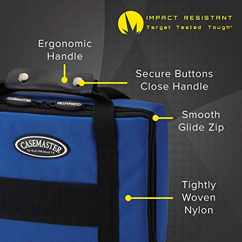 Casemaster Classic Blue Nylon Dart Case for 12 Darts & Accessories - Large Variation