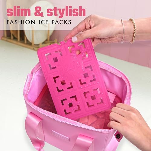 XL Reusable Ice Packs for Coolers - Hot Pink, 2 Pack