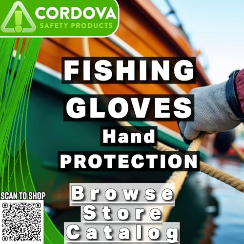 All-Purpose Fishing Gloves - Latex Grip, Large, 1-Pack