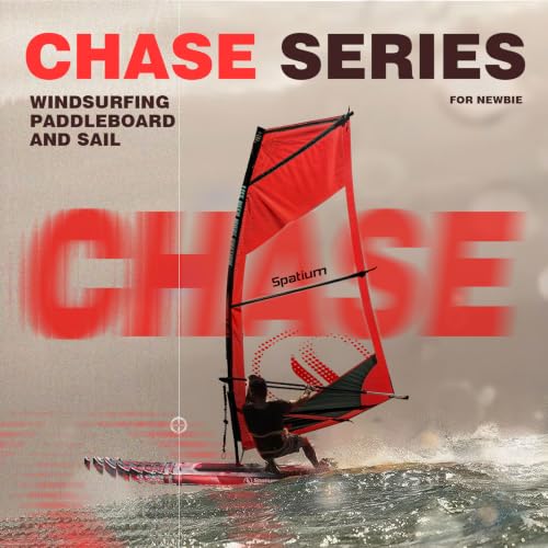 5.0m² Inflatable Windsurf Sail with Board - Red