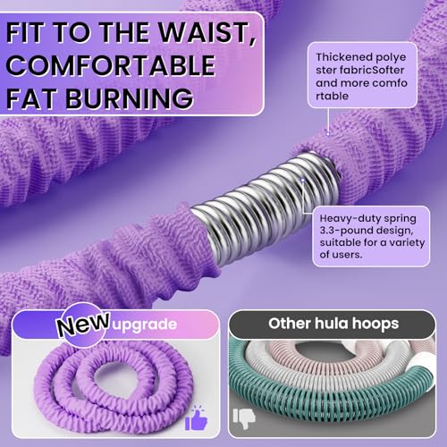 Foldable 3.3lb Weighted Exercise Hoop for Core Workouts