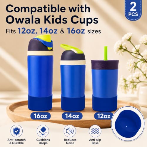 Silicone Boots for Owala Kids Water Bottles - Anti-Slip & Dishwasher Safe