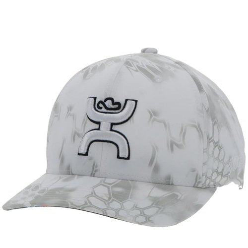 HOOEY Men's Chris Kyle Flexfit Fitted Hat (US, Alpha, Large, X-Large, White Camo)