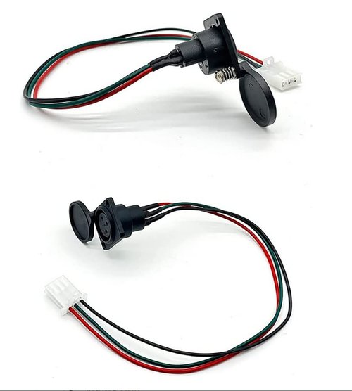Felixstory Electric Scooter Charger Hoverboard Charging Port Standard 3-Prong Connecter Hovertrax Charger Replacement with Cover Fit for XLR Terminal
