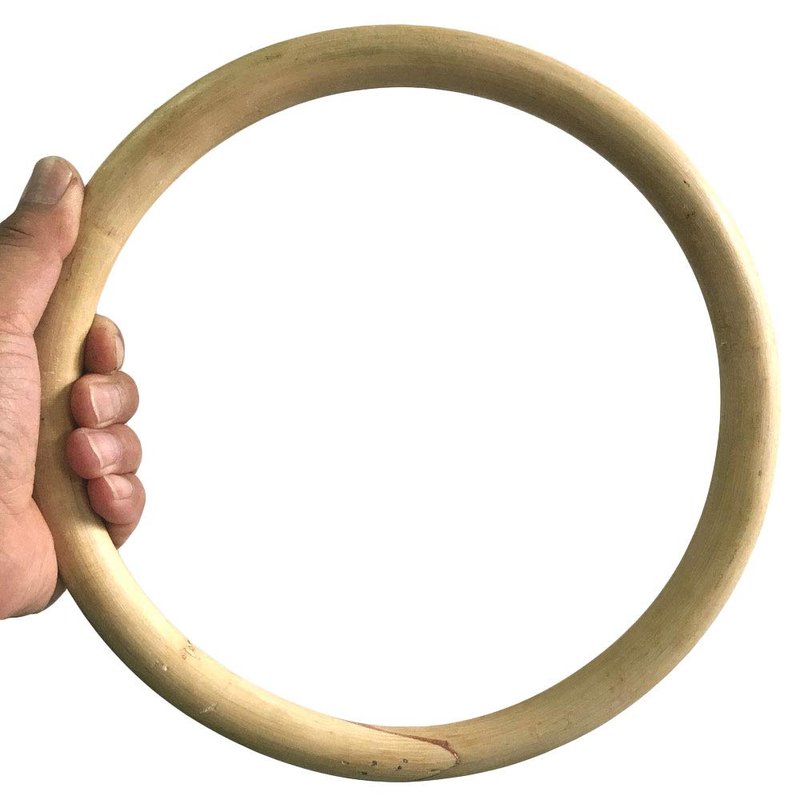 Wing Chun Rattan Ring (11 Inch) Natural Wood Wing Tsun Kung Fu Wrist Hand Legs Strength Martial Arts Training Equipment