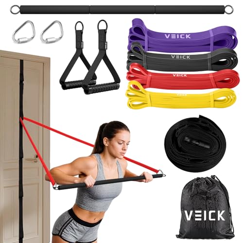 VEICK All-in-One Resistance Bands and Pull Up Assist Set for Home Gym