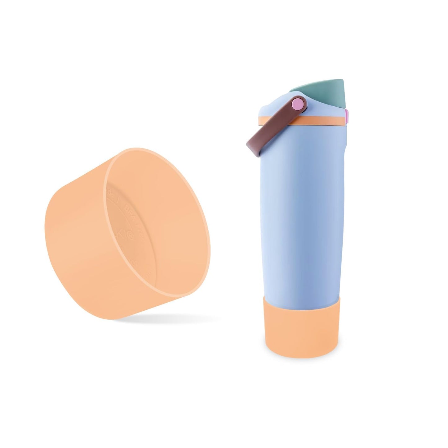 Kaitiaki Silicone Boot for Owala 30oz & 40oz FreeSip Sway Bottles & Tumblers - Non-Slip, Scratch-Resistant, Stability Enhancer, Available in 12 Colors (Opal Dream Peach)