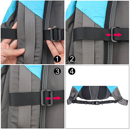 Heavy Duty Backpack Chest Strap with Quick Release Buckle - Black