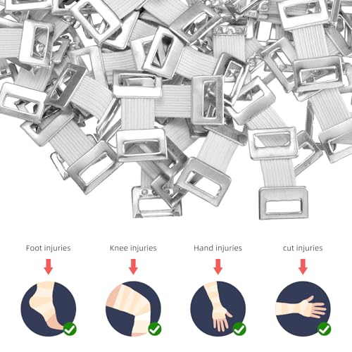 30 Pcs Reusable Elastic Bandage Clips with Metal Clasp