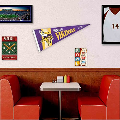 Minnesota Vikings Vintage Pennant Flag - 12x30 Inch Felt