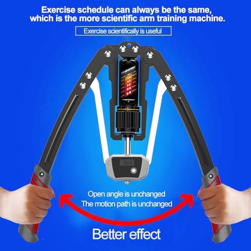 EAST MOUNT Red Twister Arm Exerciser with LCD Counter Adjustable 22-440lbs Home Fitness Equipment