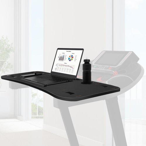 KELIXU Treadmill Desk Attachment, Universal Walking Laptop Holder Desk Ergonomic Platform Workstation for Treadmill with Cup Holder, Laptop/Tablet Stand, 39" L x 15" W, Black