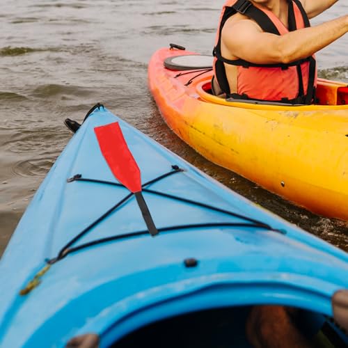 Kayak Safety Travel Flag - 2 Pcs Red Warning Flags Without Reflective Strips