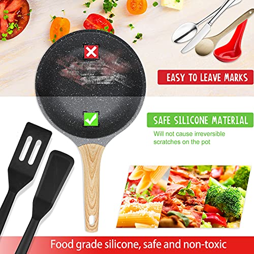 Mini Silicone Spatula Set - 2-Piece Nonstick Turner for Kitchen