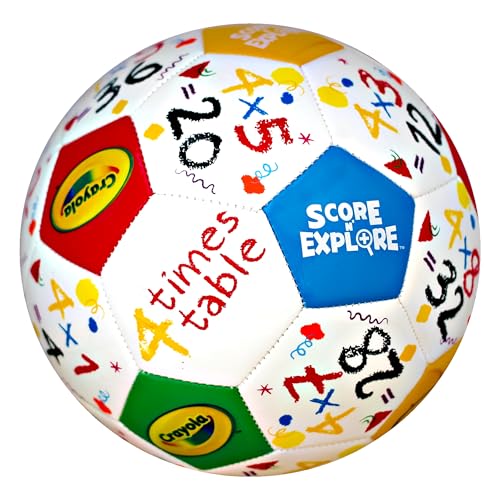 Size 5 Crayola Soccer Ball - Fun Multiplication Design for Kids