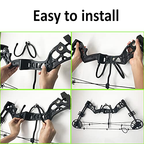Bow Wall Storage Rack - Adjustable Metal Hanger Hooks, 20 Lbs Capacity