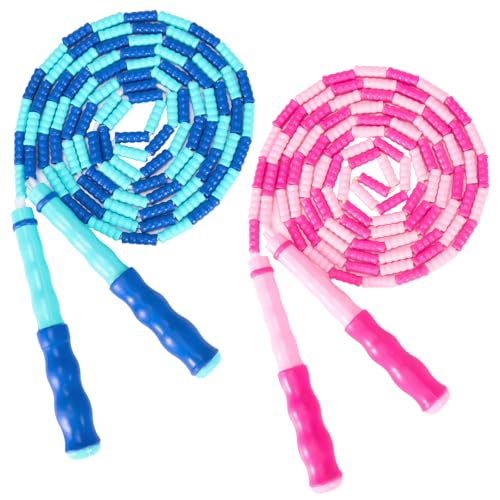 Adjustable Beaded Jump Rope - 2 Pack for Kids & Adults