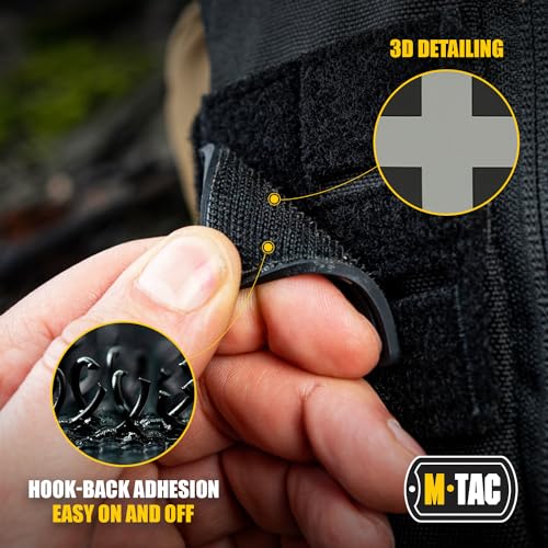 Medical Cross PVC Patch - Tactical Morale Badge - Black