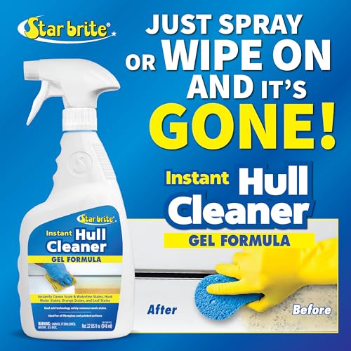 Powerful Hull Cleaner Gel – 32 Oz Spray for Boats, Fiberglass & Plastic