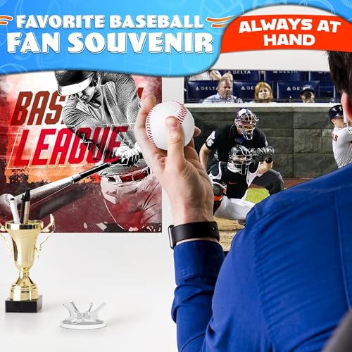Baseball Holder Stand - Clear Acrylic Small Ball Display
