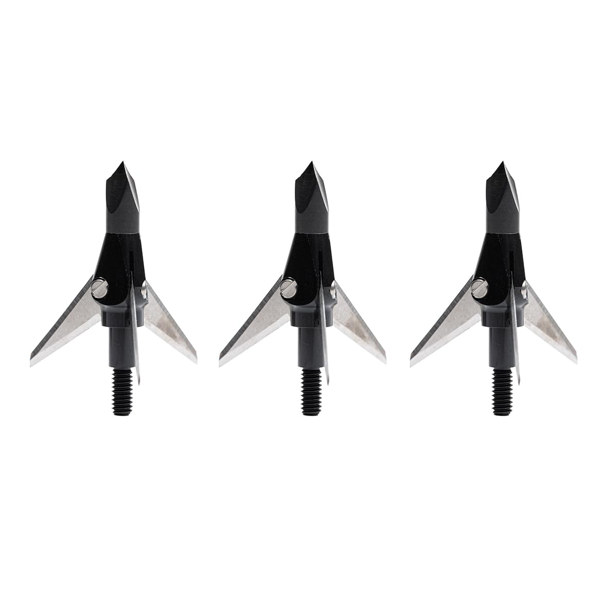 Swhacker #262 Levi Morgan Series 3-Blade Fixed Broadheads, 100 Grain, 1.25" Cut, Precision Archery Hunting Broadheads, 3 Pack, Black