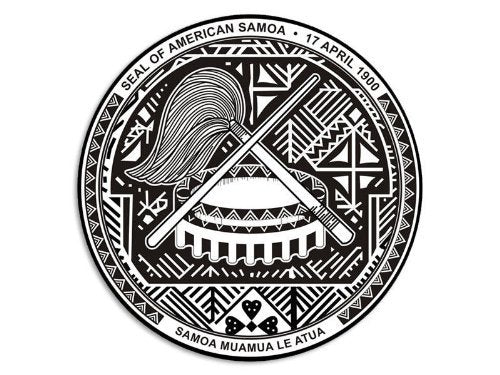 American Samoa Seal Sticker - 4 Inch Weatherproof Decal