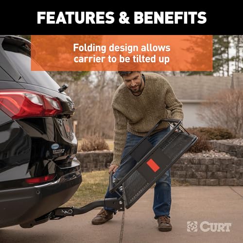 Folding Hitch Cargo Carrier - 60" x 24", 500 lb Capacity