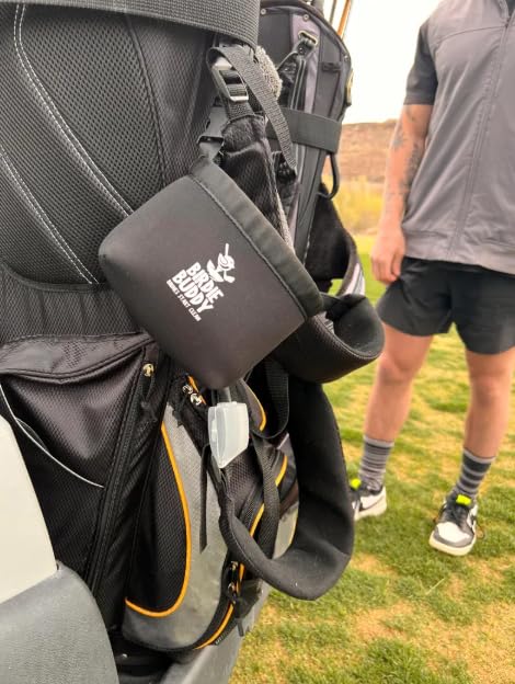 Birdie Buddy Golf Club Washer Bag with Retractable Brush – Portable Golf Club Cleaner, Durable Silicone Bag, Easy On-The-Go Club Cleaning Tool