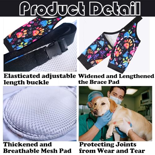 Dog Elbow Wraps 2XL Footprint - Pet Protectors for Wounds & Licking