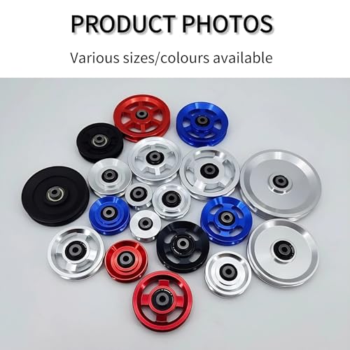 114-115mm Aluminum Pulley for Home Gym Equipment, Silver, 660LB Capacity