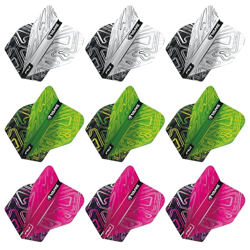 Yin Yang Double Sided Dart Flights - 3 Sets (9 Total) Selection Pack