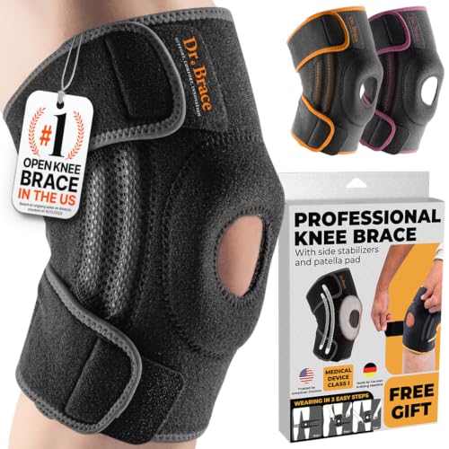 Knee Brace with Side Stabilizers & Gel Pads for Pain Relief - Large