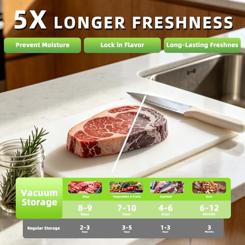 HSAIKJ Handheld Vacuum Sealer for Food – Cordless with 30 Bags Included