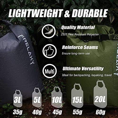 Ultralight Waterproof Dry Bag Set - 5 Sizes for Outdoor Gear