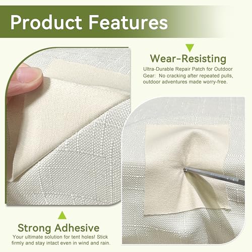 Waterproof Canvas Repair Tape - Self-Adhesive Fabric Patch, 3x79