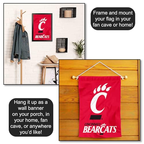 Cincinnati UC Bearcats Garden Flag - Double Sided College Yard Banner