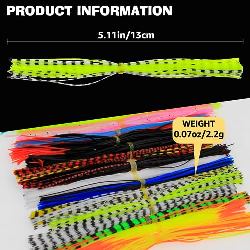 Fly Tying Materials Kit - 18 Colors of Silicone Rubber Threads