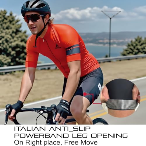 CEROTIPOLAR Men's Cycling Bib Shorts with 4D MaxCool Pad - X-Large Black