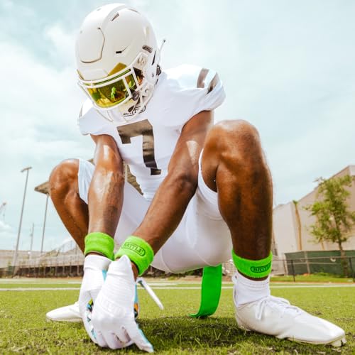 Football Thick Armbands - White | Soft Sweat Bands for Comfort