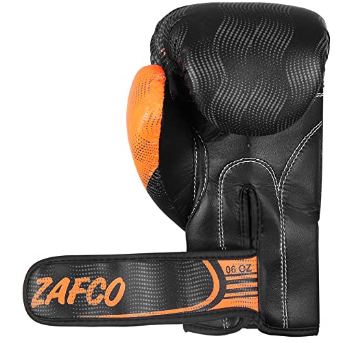 Kids Boxing Gloves - Black Orange 4oz for Muay Thai & MMA Training