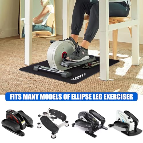 Non-Slip Workout Mat for Elliptical Machines - Black