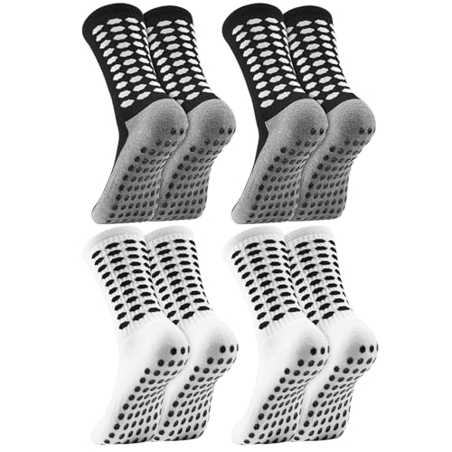 Kids Youth Grip Soccer Socks - 13-17 Years / 4 Pairs