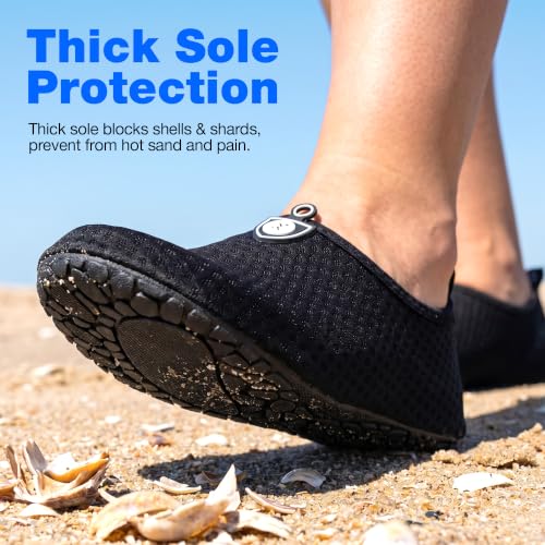 Water Shoes for Women & Men - Quick-Dry Aqua Socks - Black