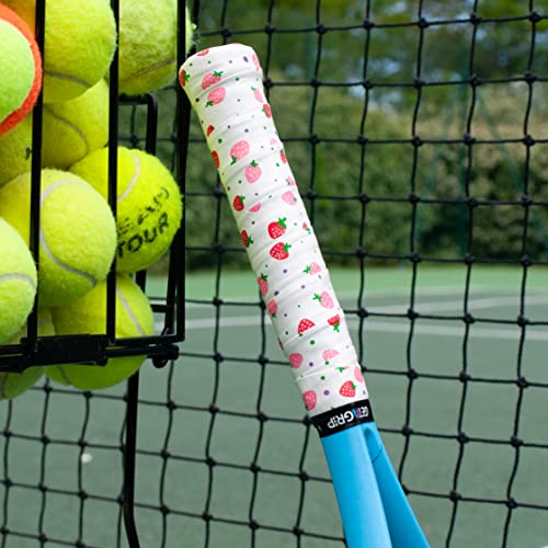Tennis Overgrips - Anti-Slip Grip Tape for Rackets - White/Pink/Red